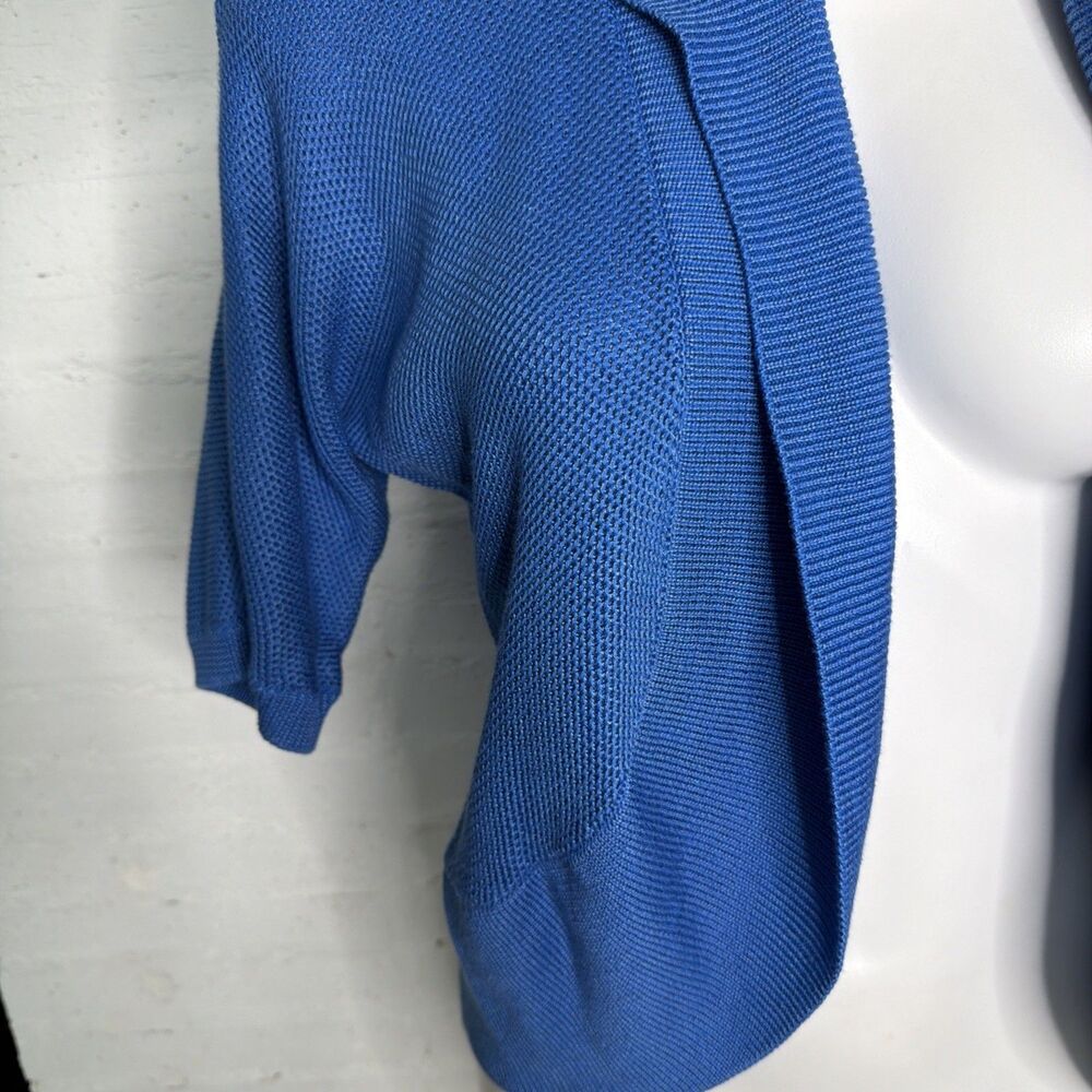 NWT Ralph Lauren Open Front Cardigan Sky Blue M Grandmacore Quiet Luxury - Picture 2 of 8